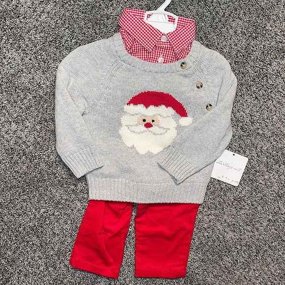 Starting Out Other - Boys 3 piece matching set sweater long sleeve dress shirt corduroy pants outfit